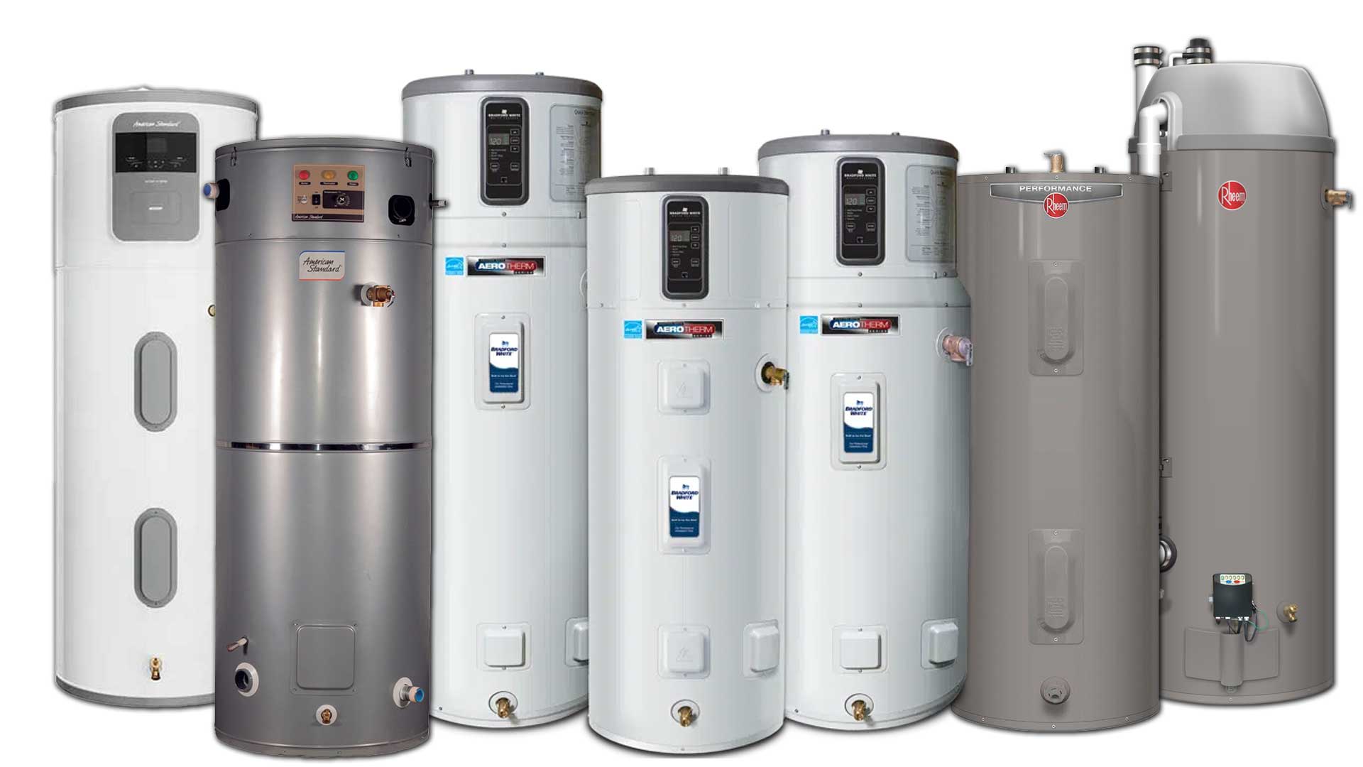 Water heater brands comparison graphic