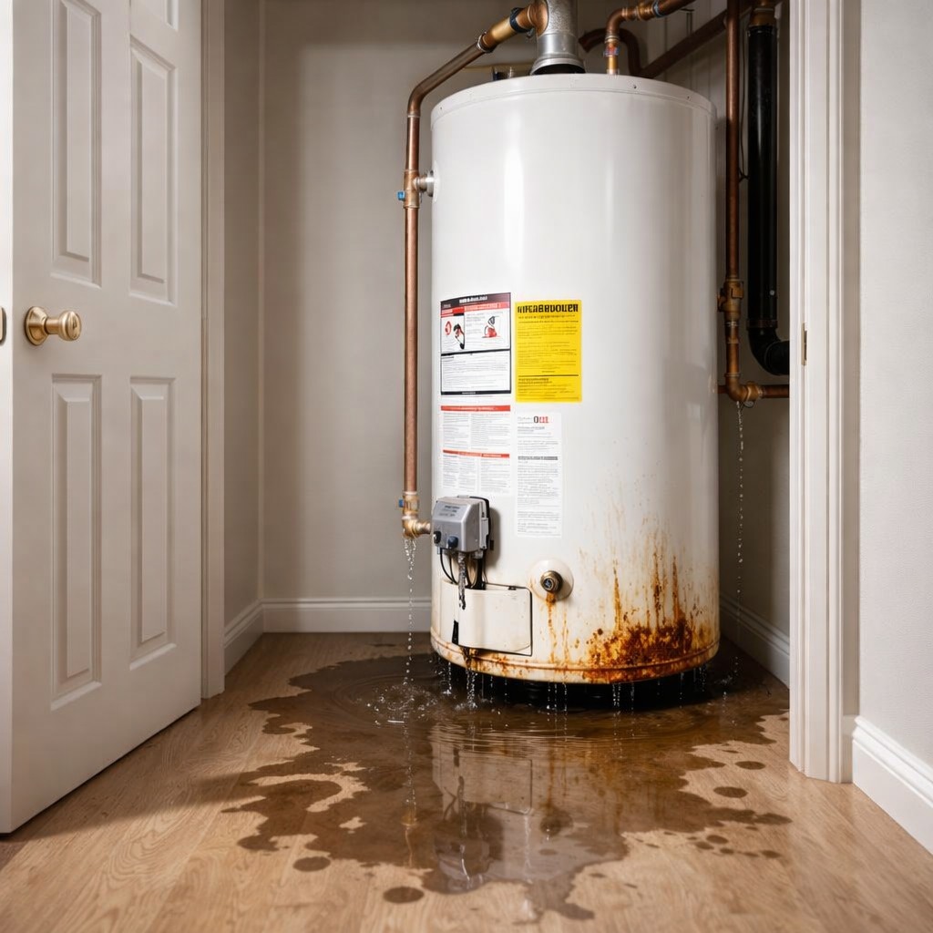 Failing residential water heater